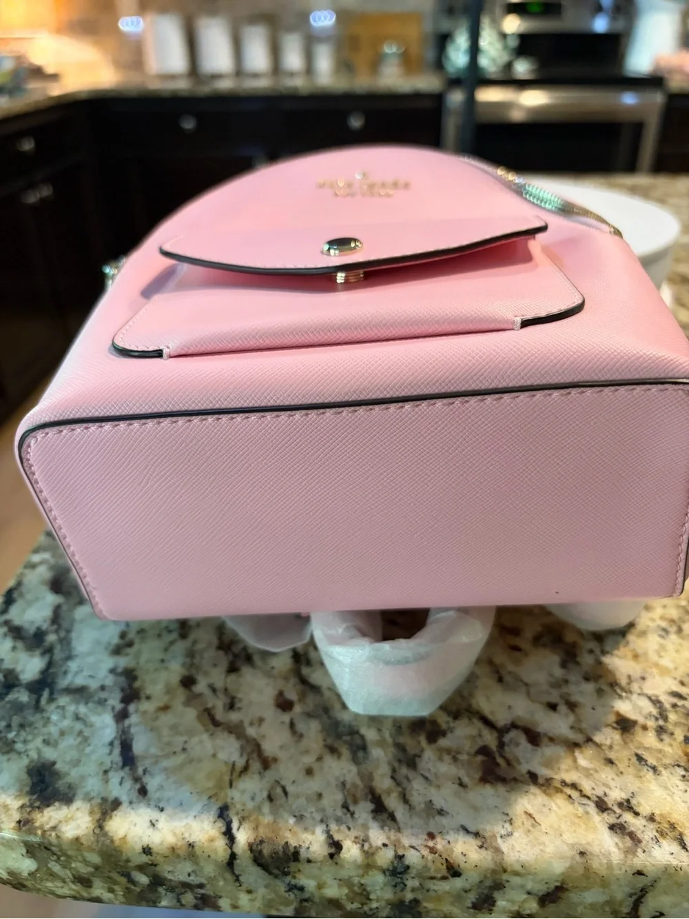 kate spade pastel pink mini backpack with front pocket